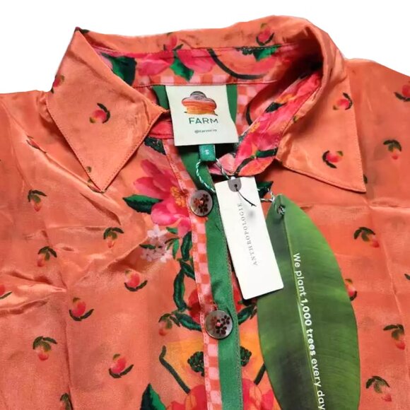 Brand New Farm Rio Fruit Garden Long-Sleeve Buttondown Shirt - Picture 7 of 16